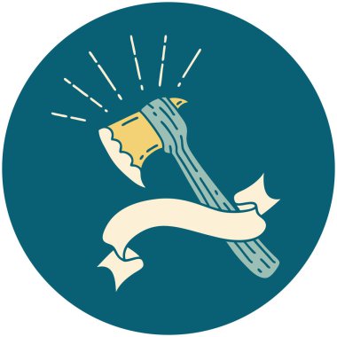 Dövme stili balta ikonu