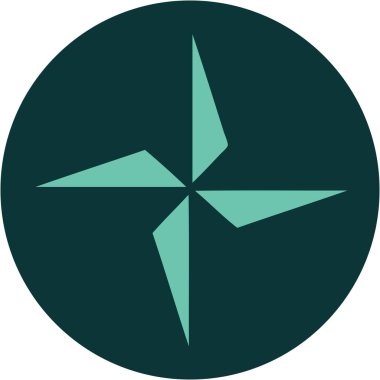 Bir yıldız sembolünün ikonik dövme biçimi