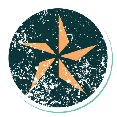 Bir yıldızın sembolik dövmeli görüntüsü