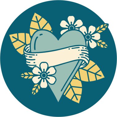 Bir kalp ve bayrağın ikonik dövme görüntüsü