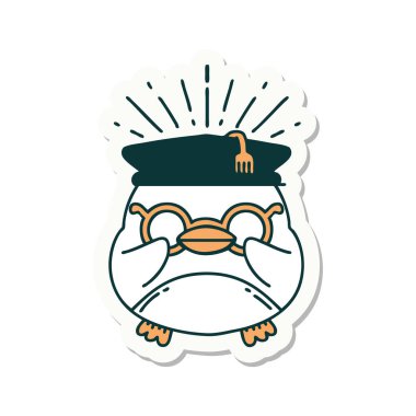 Dövme stili etiketi eğitimli Robin.