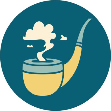 Sigara içen piponun ikonik dövme görüntüsü