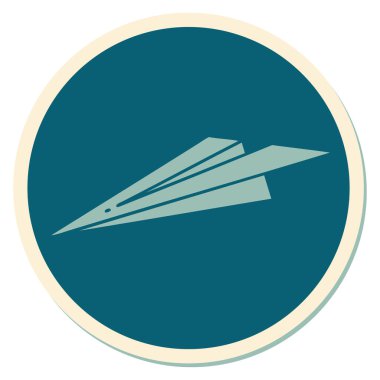 Dövme çıkartması. Geleneksel uçak stili.