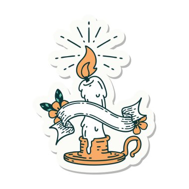 Dövme stili ürkünç erimiş mum çıkartması.