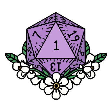 Retro Dövme Biçimi Doğal Zar Çiçek elementli