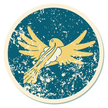 Uçan bir kuşun sembolik dövmeli resmi