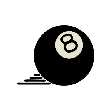 Tattoo in traditional style of 8 ball vector