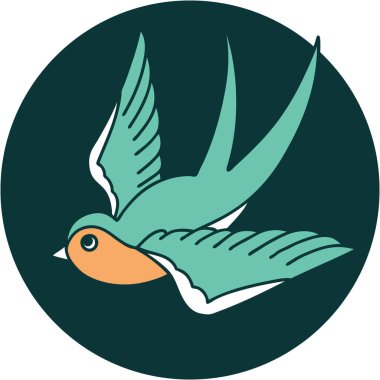 Bir kırlangıcın ikonik dövme şekli