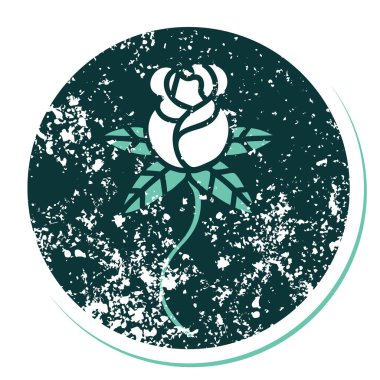 Bir çiçeğin sembolik dövmeli resmi