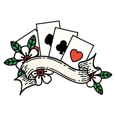 geleneksel kart ve afiş tarzında dövme