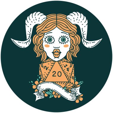 Doğal yirmilik zar atma ikonu