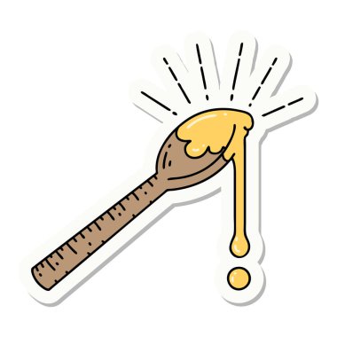 Bir kaşık dolusu bal dövmesi çıkartması.