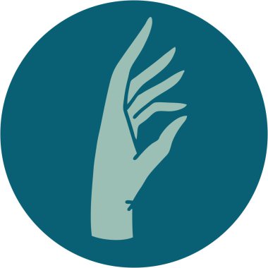 Bir elin sembolik dövme görüntüsü