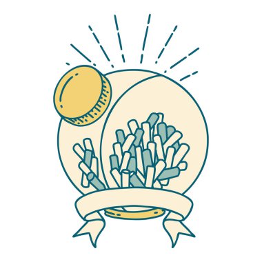 Dövme stili şeker kavanozlu kaydırma pankartı