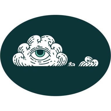 Her şeyi gören bir göz bulutunun ikonik dövme görüntüsü