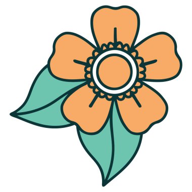 Bir çiçeğin ikonik dövme şekli