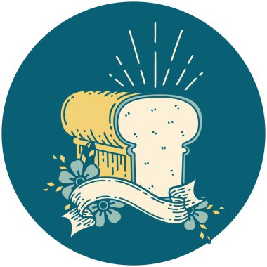 Dövme stili ekmek ikonu