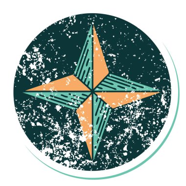 Bir yıldızın sembolik dövmeli görüntüsü