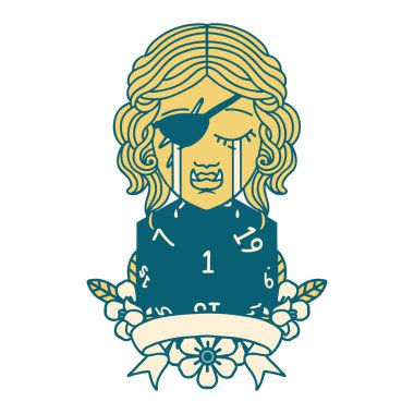 Retro Dövme Tarzı Ağlayan Ork Rogue karakteri