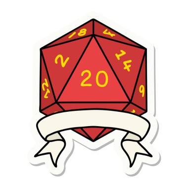 Doğal bir 20 kritik vuruşluk D20 zarının çıkartması.