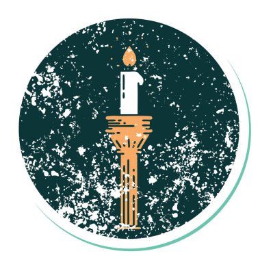 Bir şamdanın sembolik depresif dövme görüntüsü