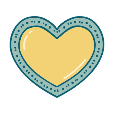 Bir kalbin ikonik dövme görüntüsü