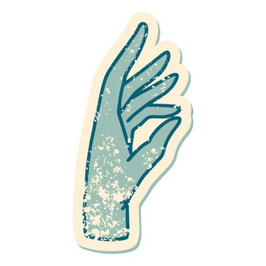 Bir elin sembolik depresif dövme görüntüsü