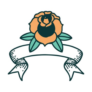 Geleneksel dövmeli çiçek bayrağı