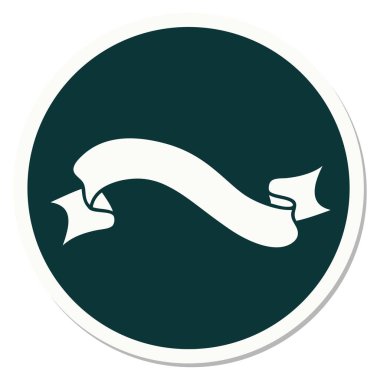 Dövme çıkartması geleneksel bir pankart stiliyle