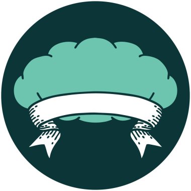 Gri bulutlu dövme simgesi