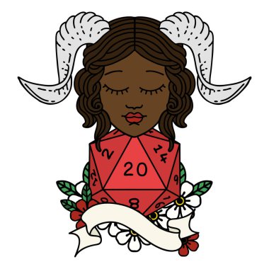 Retro Dövme Biçimi Doğal yirmilik zar atma ile düzenleme