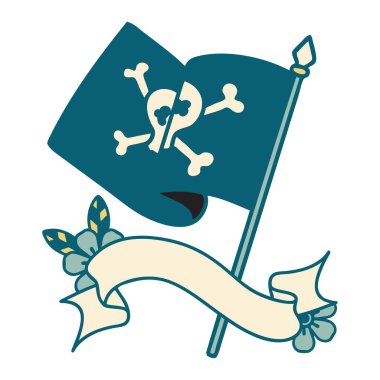 Geleneksel dövmeli korsan bayrağı