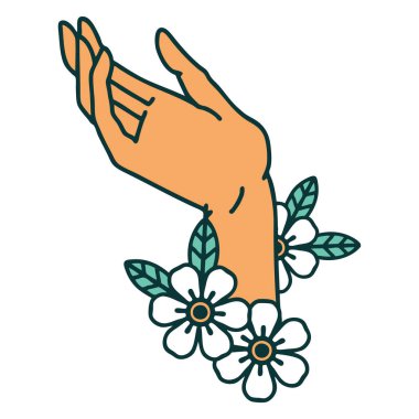 Bir elin sembolik dövme görüntüsü