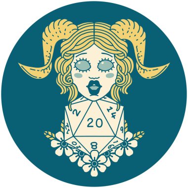 Doğal yirmilik zar atma ikonu