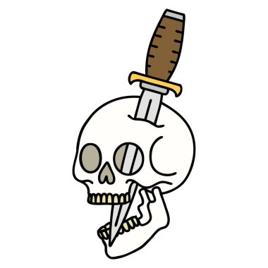 geleneksel kafatası biçiminde dövme