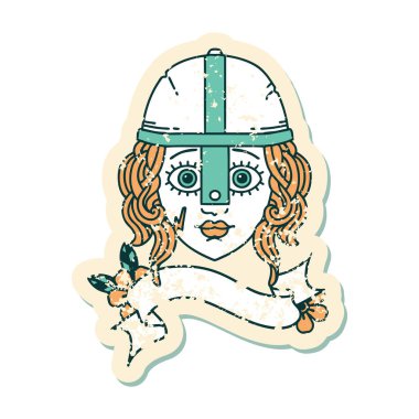 Retro Dövme Tarzı İnsan Savaşçısı 