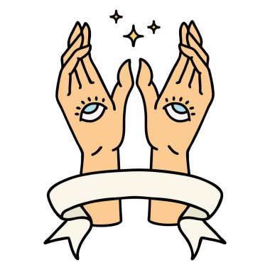 Geleneksel dövmeli mistik eller