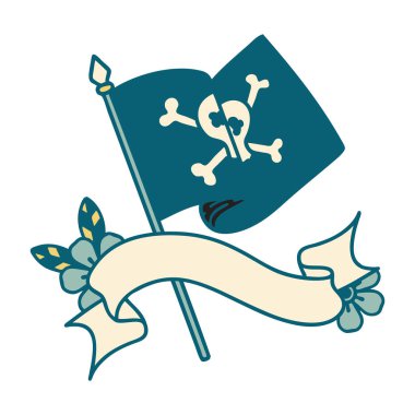 Korsan bayrağıyla geleneksel dövme