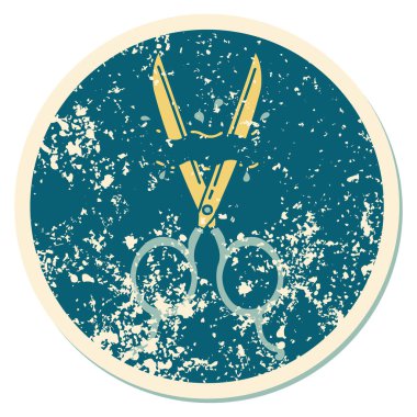 Berber makasının sembolik depresif dövmeli görüntüsü