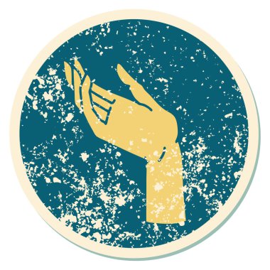 Bir elin sembolik depresif dövme görüntüsü