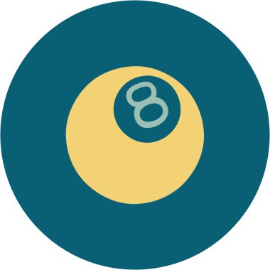 Iconic tattoo style image of 8 ball vector