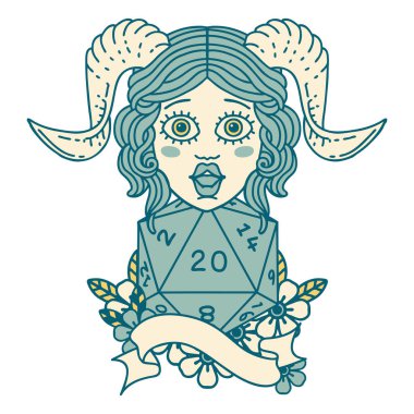 Retro Dövme Biçimi Doğal yirmilik zar atma ile düzenleme