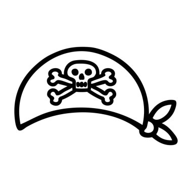 Siyah çizgili dövme, korsan başörtüsü tarzı.