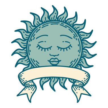 Güneşin bayrağıyla geleneksel dövme