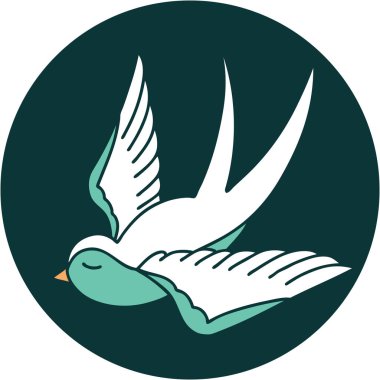 Bir kırlangıcın ikonik dövme şekli