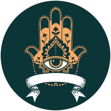 bir hamza bayrağı ile dövme biçimi simgesi