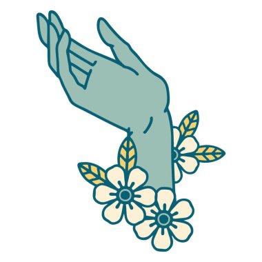 Bir elin sembolik dövme görüntüsü