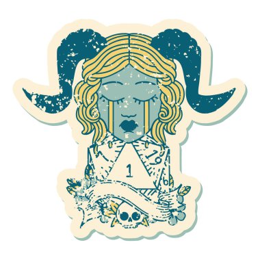 Retro Dövme Biçimi ağlama Doğal bir D20 zar atışıyla kiremit döşeme