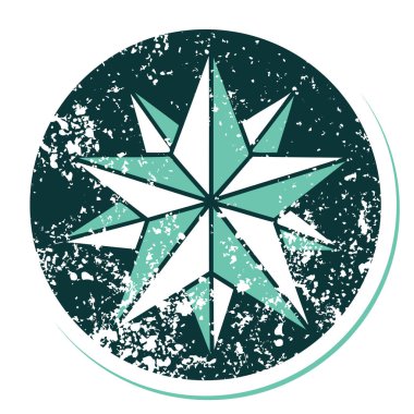 Bir yıldızın sembolik dövmeli görüntüsü