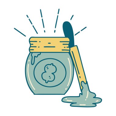 Geleneksel dövmeli fıstık ezmesi.